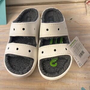 Crocs Classic Cozy Sandal - Women’s size 10 White